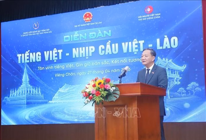 Đại sứ Nguyễn Minh Tâm nhấn mạnh vai trò của tiếng Việt như "linh hồn của văn hóa" trong quan hệ hai nước.