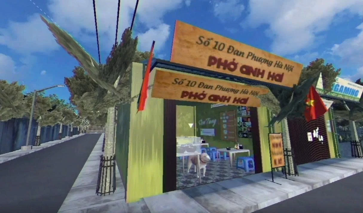 Hình ảnh tái hiện bối cảnh gần gũi trong game Phở Anh Hai